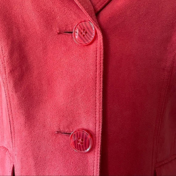 Northern Reflections red button up SOFT suede like blazer jacket - Picture 8 of 13
